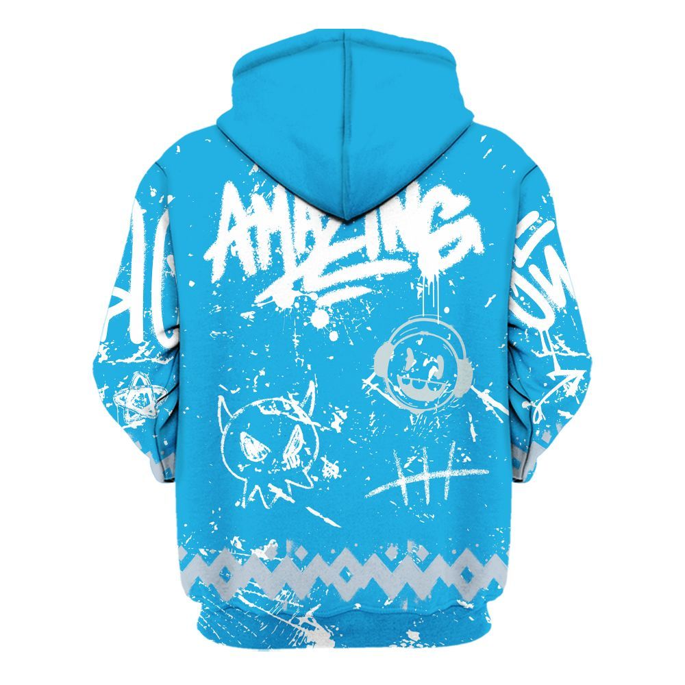 Hoodie To Match University Blue Low 2026 11s - Friday Sneaker Crayon All Over Print