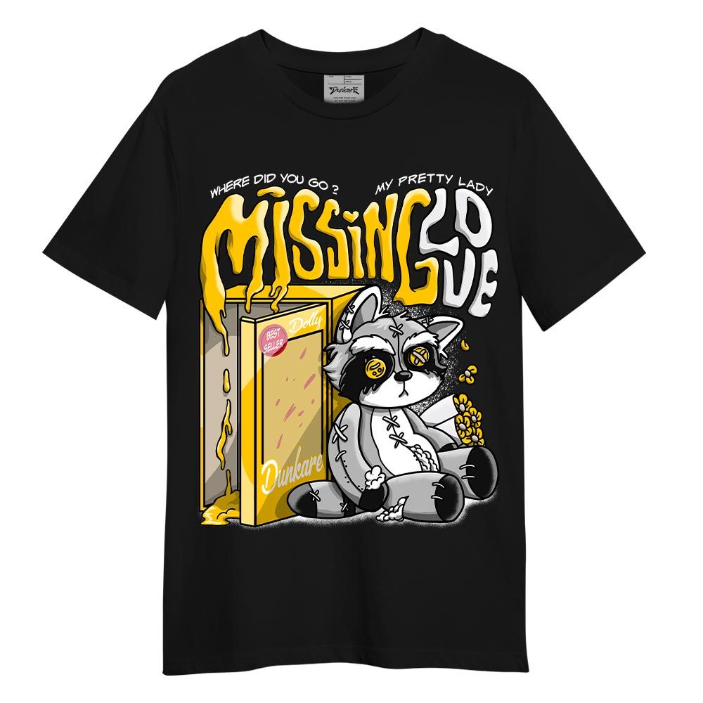 Shirt To Match Shirt Missing Love Raccoon, Vivid Sulfur 4s, To Match Sneaker Vivid Sulfur 4s DNY