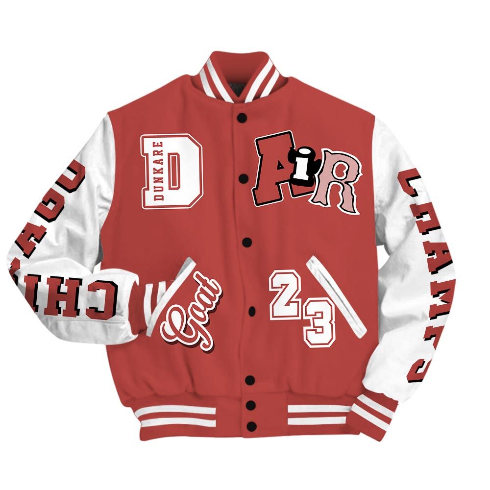 Varsity Jacket To Match Dune Red 13s Shirt - AIR Number 23 GOAT Baseball Varsity Jacket Unisex Outfit