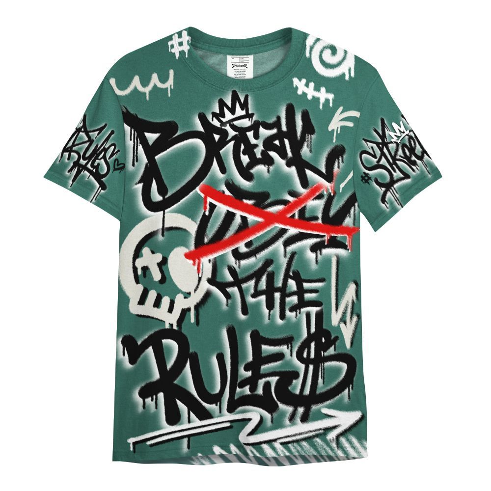 Shirt To Match RM Oxidized Green 4s - Break Rules Streetwear All Over Print