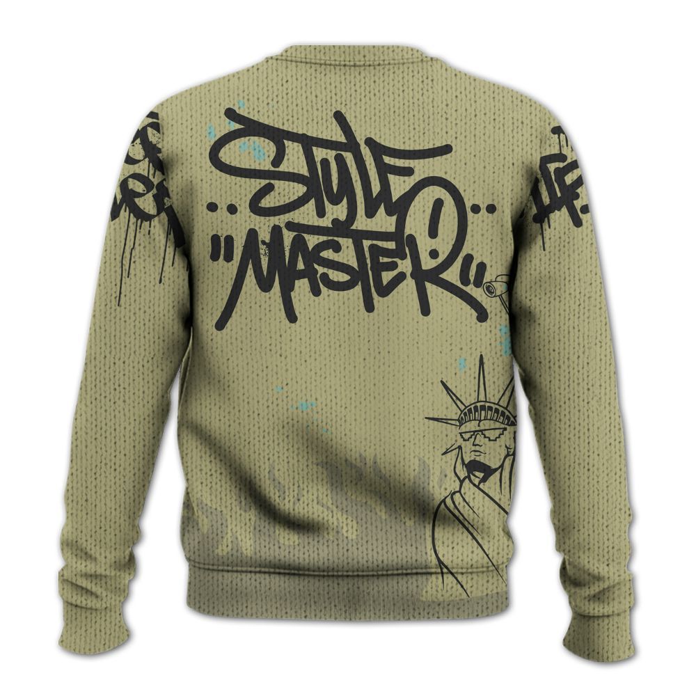 Knitted Sweater To Match Dunk Low Suede Olive Aura - Graphic Fck Around Find Out