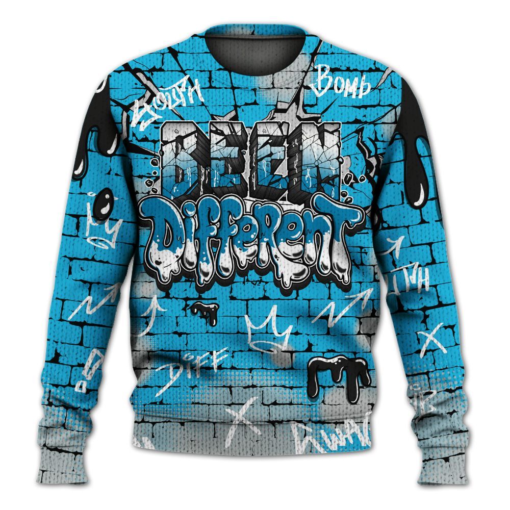 Sweater To Match Black University Blue 2026 14s - Been Different Graphic