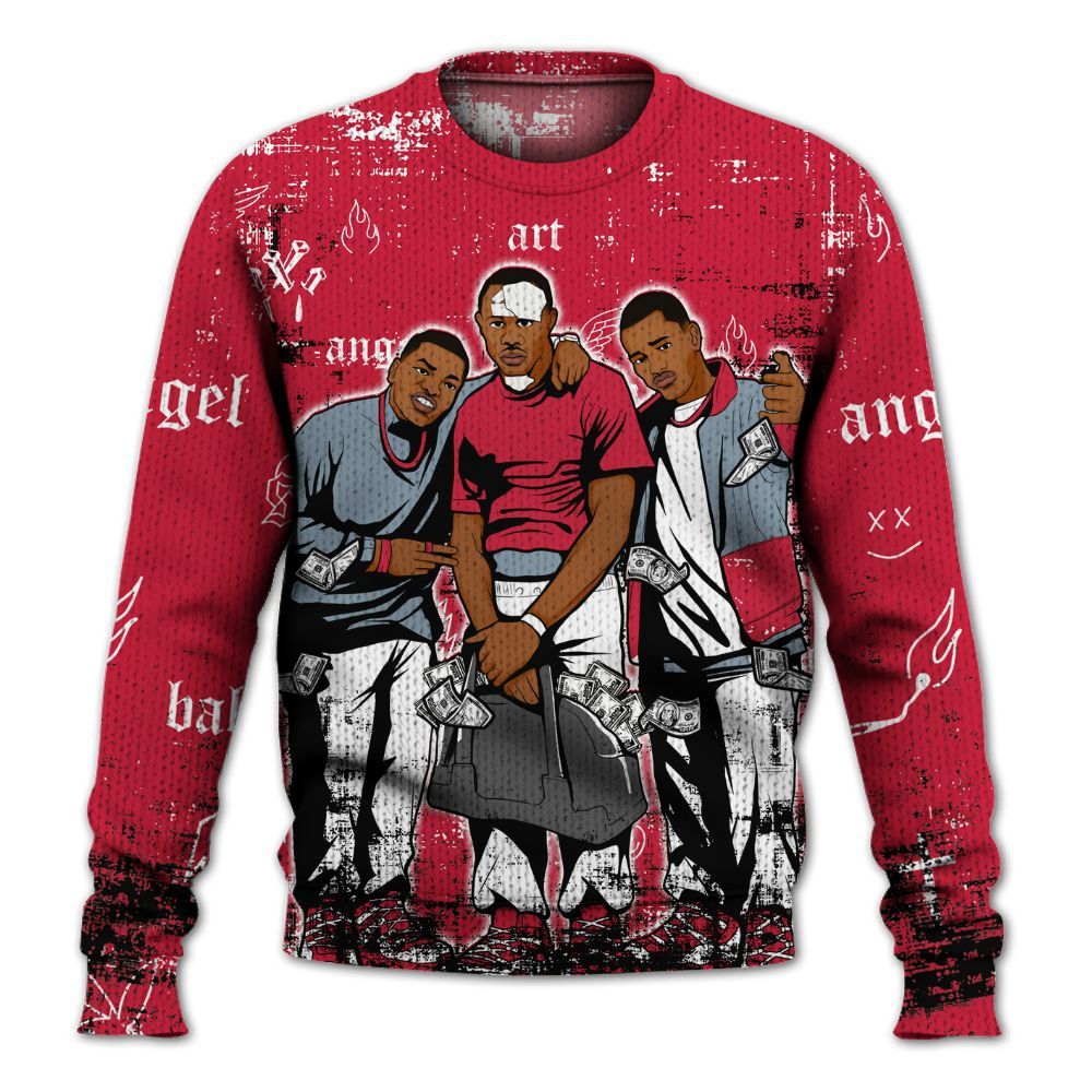 Sweater To Match Retro Infrared Salesman 6s - Paid In Full Money Graphic