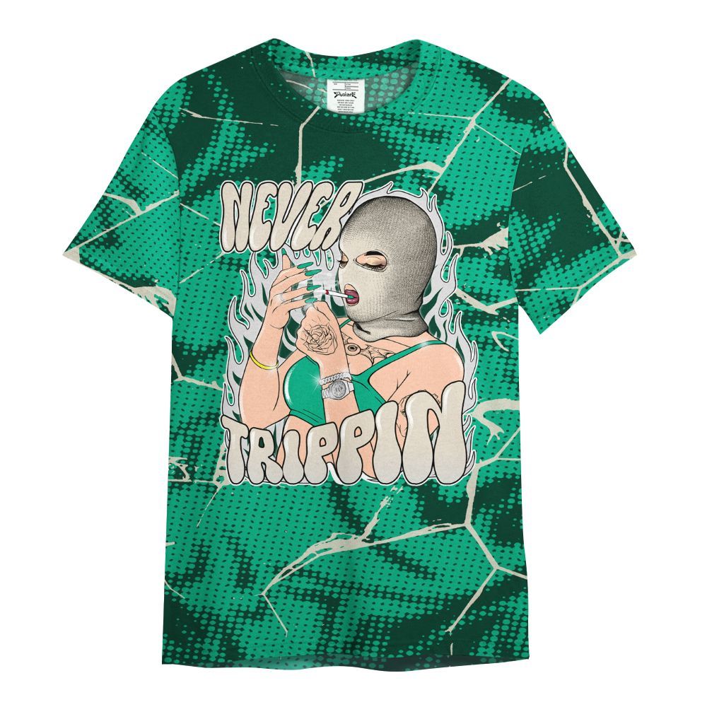 Shirt To Match Oxidized Green 4s - Ne'er Trippin' Unique Crack All Over Print