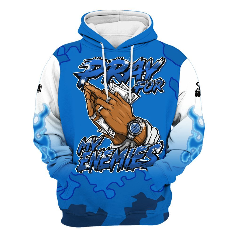 Hoodie To Match Blueberry 12s - Prayed For Enemies Graphic Blessing All Over Print