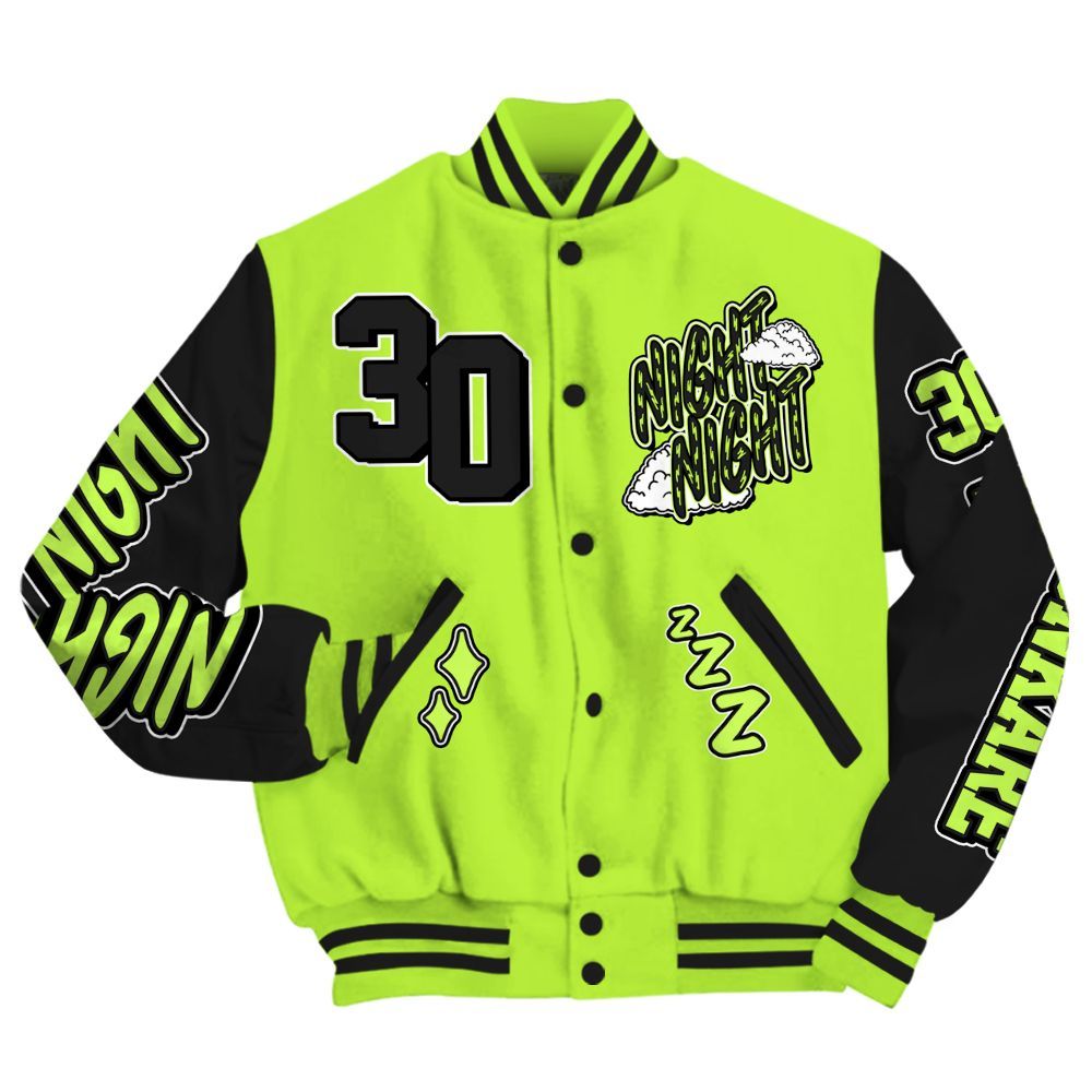 Varsity Jacket To Match Air Force 1 Low Dance Volt - Seeya Skeleton All Over Print
