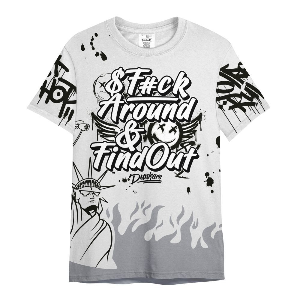 Shirt To Match Baroque Brown 12s - Graphic Fck Around Find Out All Over Print