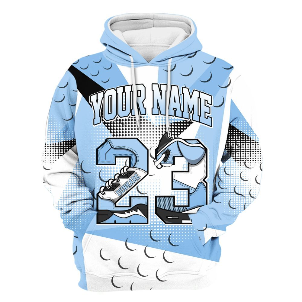 Hoodie To Match High University Blue 1s - Poly Custom Name Number 23 5s All Over Print