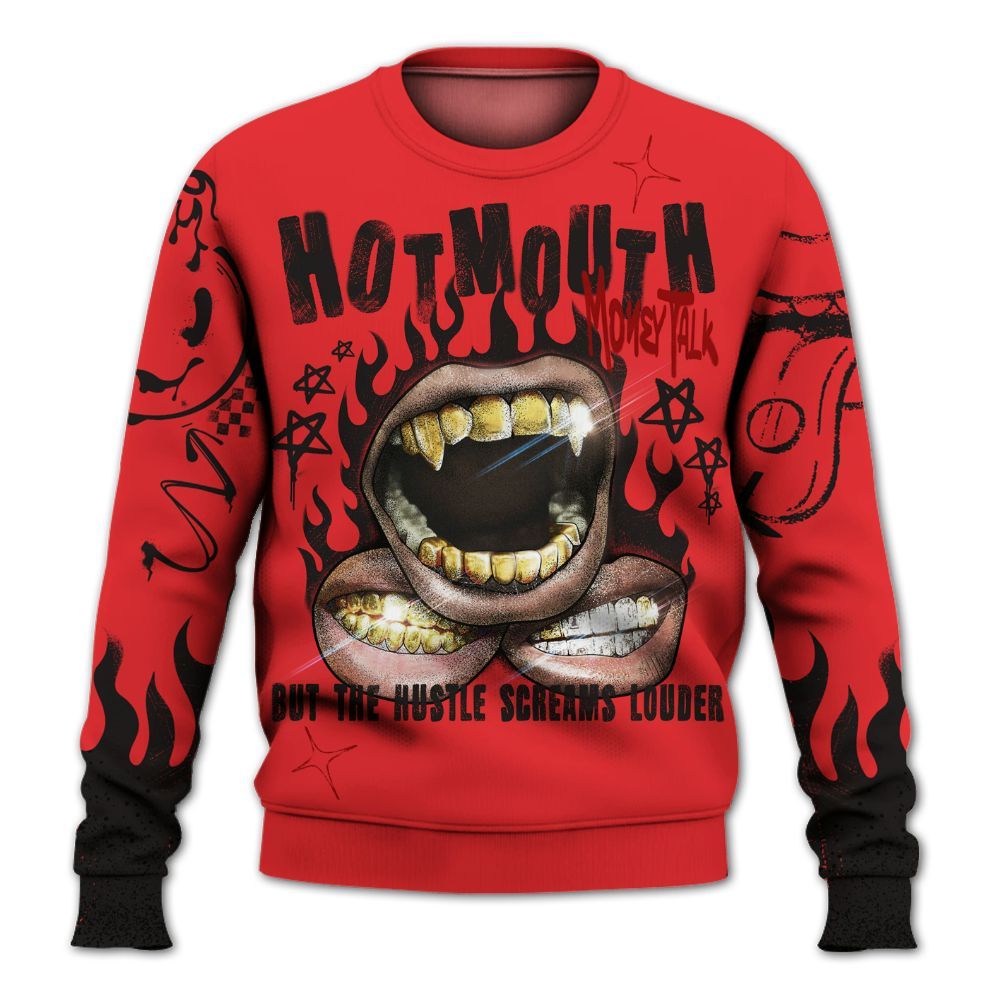 Sweatshirt To Match Chile Red 9s - Mouth Burning Street Style All Over Print