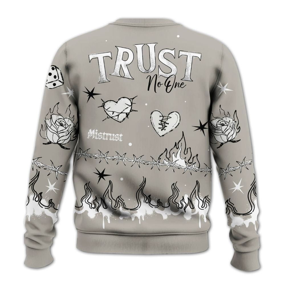 Sweatshirt To Match Dunk Low Appears Oreo - Trust No One Snake-Bite Doodle Crayon All Over Print