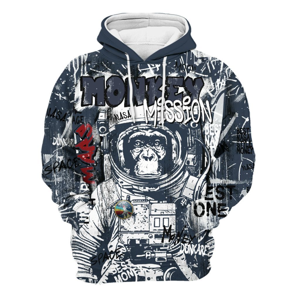 Hoodie To Match Retro Olympic 6s - Monkey Misson Space All Over Print