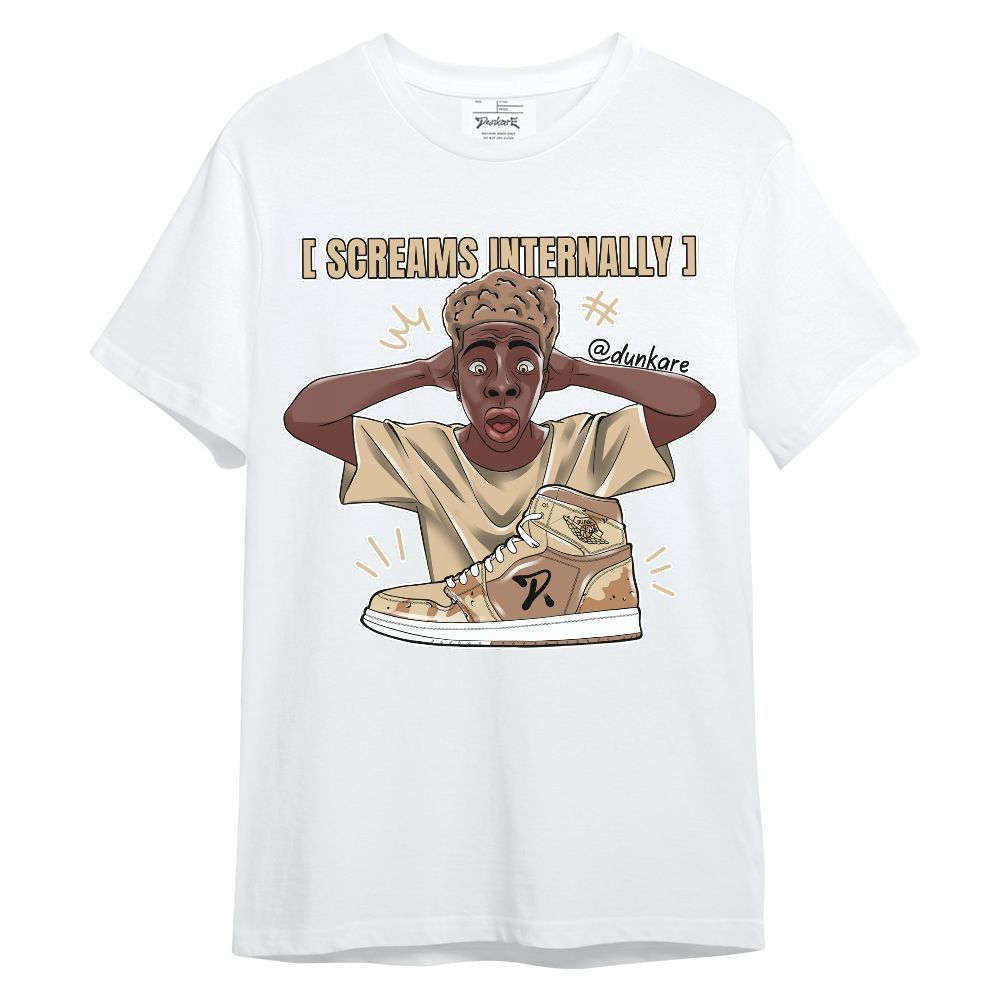 Shirt To Match Desert Camo 3s - Scream Internally Unique Unisex Shirt