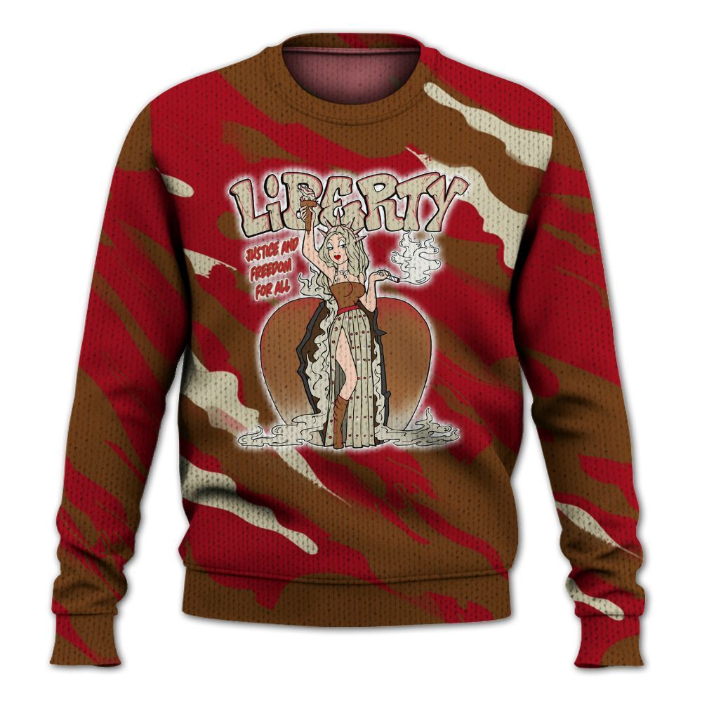 Knitted Sweater To Match Archaeo Brown 5s - Midwest Cartoon Colored