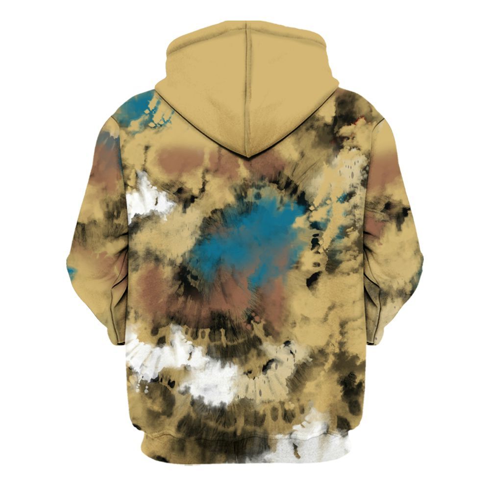 Hoodie To Match Retro Cacao Wow 4s - God Blessed Tie Dye All Over Print