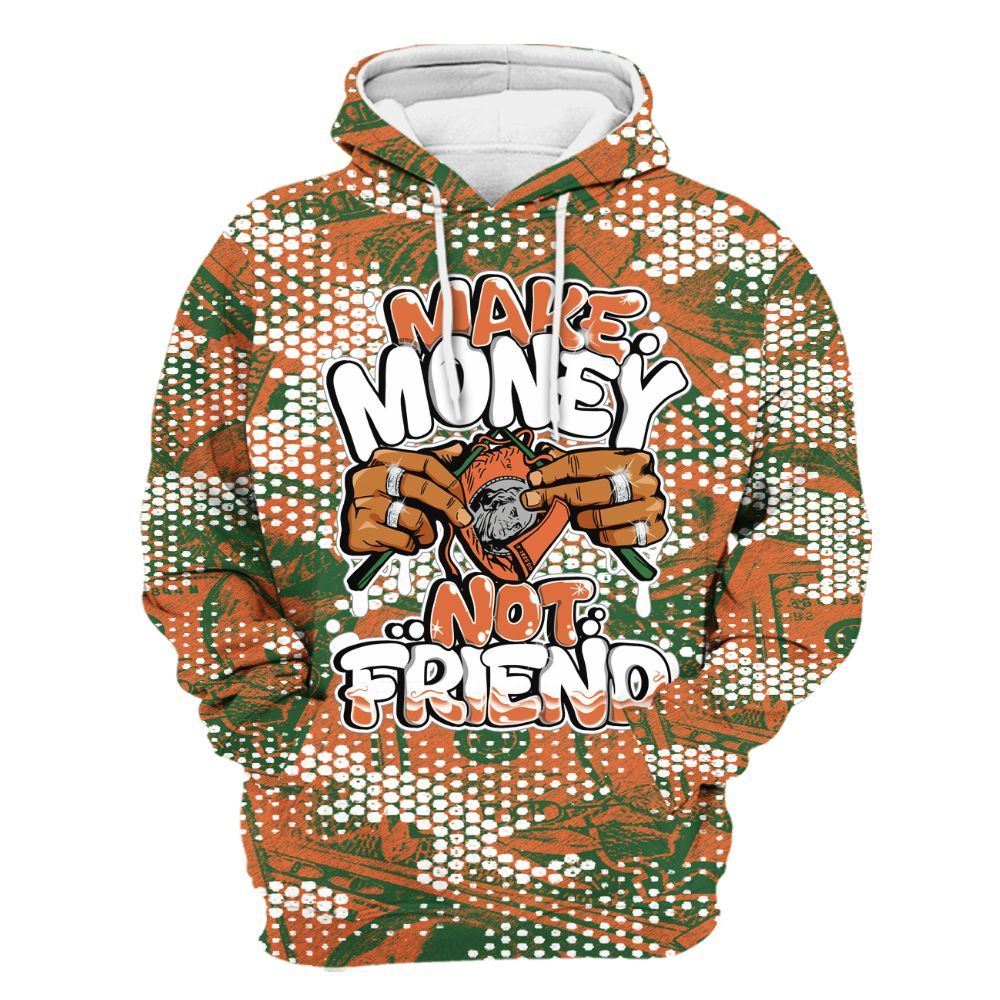 Hoodie To Match Low Miami 5s - Make Moneys Not Friend Graphic Banknotes All Over Print