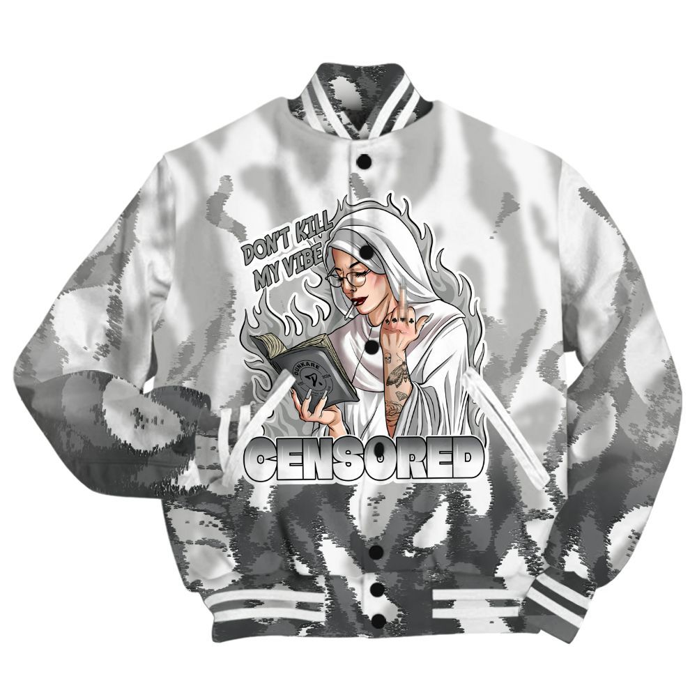 Varsity Jacket To Match Retro Wet Cement 4s Shirt - Censoredz Burn All Over Print