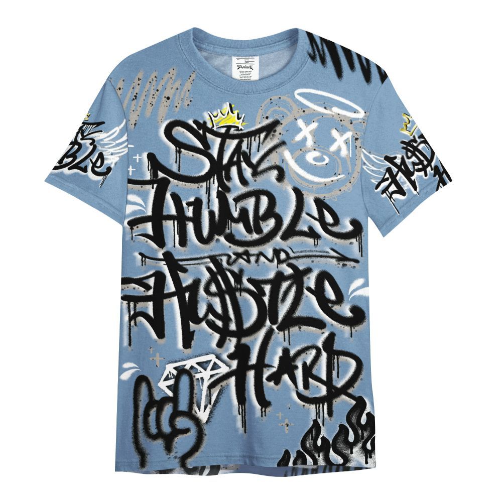 Shirt To Match University Blue 4s - Humble Drip Streetwear Graffity All Over Print