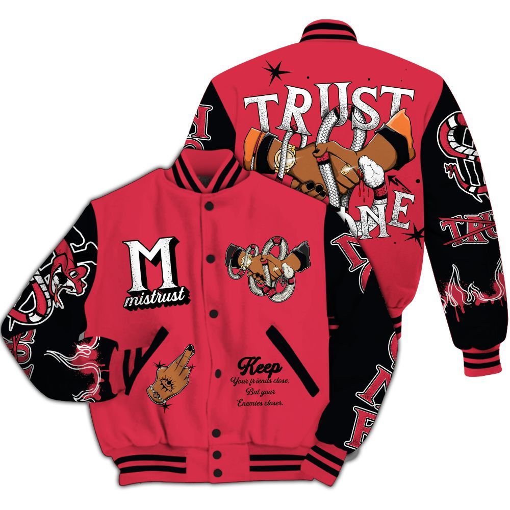 Varsity Jacket To Match Air Max Portal Bright Ceramic - Trust No One Snake-Bite Street Style All Over Print