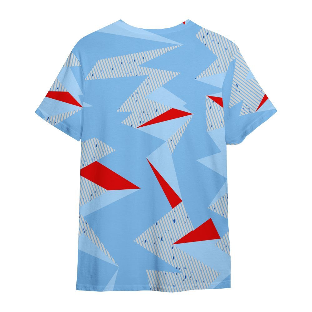 Shirt To Match University Blue 5s - Geometric Camouflage Pattern All Over Print