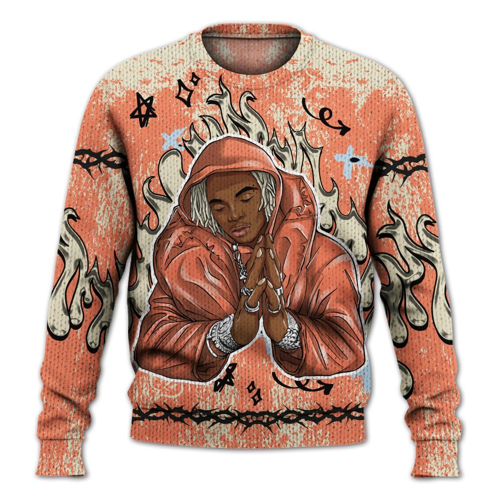 Knitted Sweater To Match DJ Khaled Crimson Bliss 5s - Trappin Unique Graphics