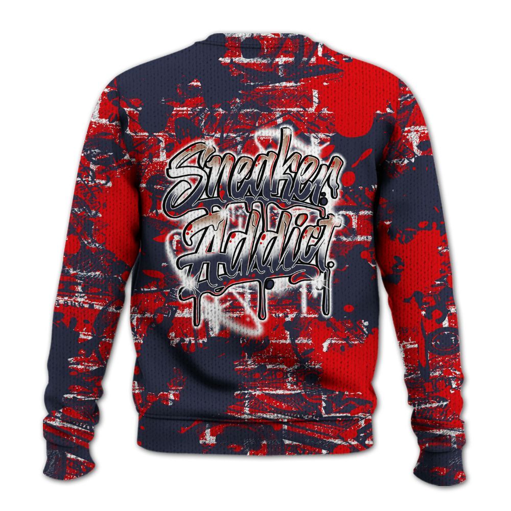 Knitted Sweater To Match Low OG Howard Bison 1s - Addiction Sneakers Graphic Street Art