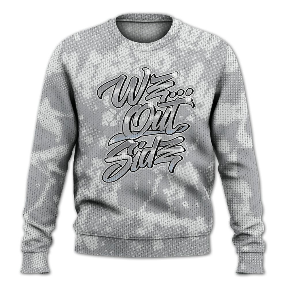 Knitted Sweater To Match Low OG Wolf Grey 1s - We OutSider Graphic Street