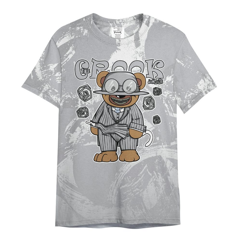 Shirt To Match Low OG Wolf Grey 1s - Swindler Bear Circle Slpash All Over Print