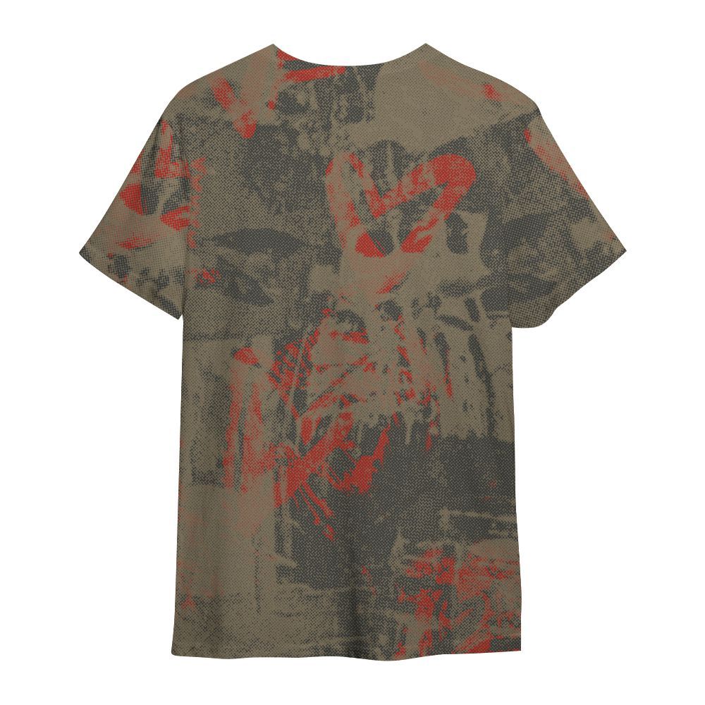 Shirt To Match Olive 9s - Sneakerz Girlz Heart Grunge All Over Print