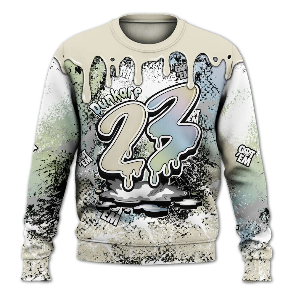 Sweatshirt To Match Joins Year Of The Snake 5s - Dripping 23 Drip All Over Print