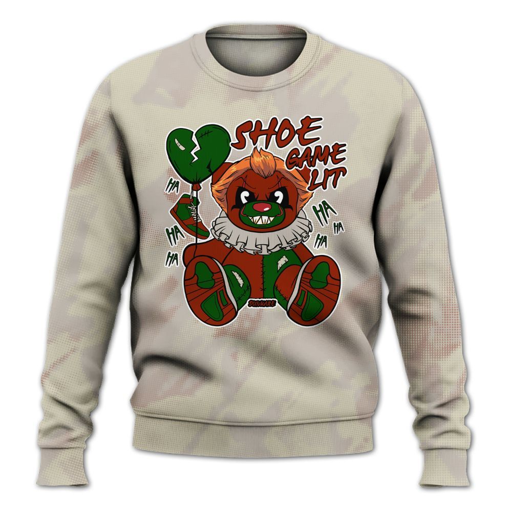 Sweatshirt To Match El Grito 5s - Shoe Game Bear Abstract Halftone All Over Print