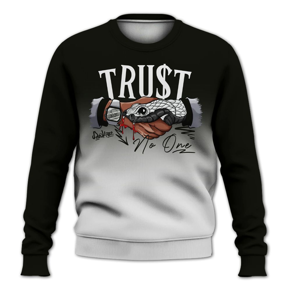 Sweatshirt To Match Baroque Brown 12s - Snake Trust No One Drip All Over Print