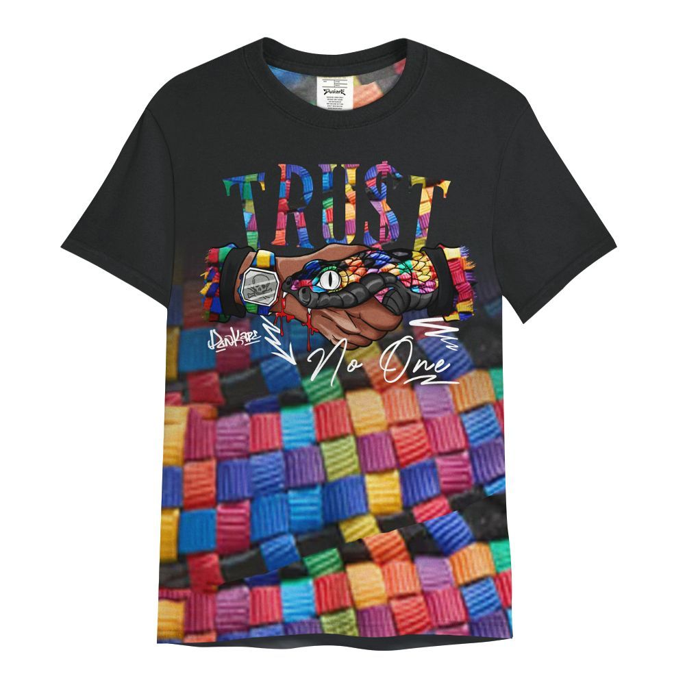 Shirt To Match Air Rainbow Weave - Snake Trust No One Drip All Over Print