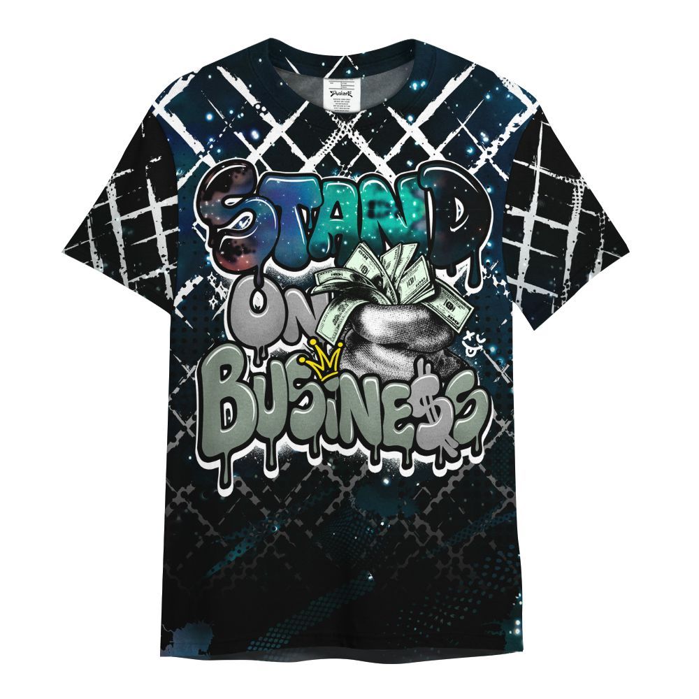Shirt To Match Air Foamposite One Galaxy - Halftone Stand Business Dripping All Over Print