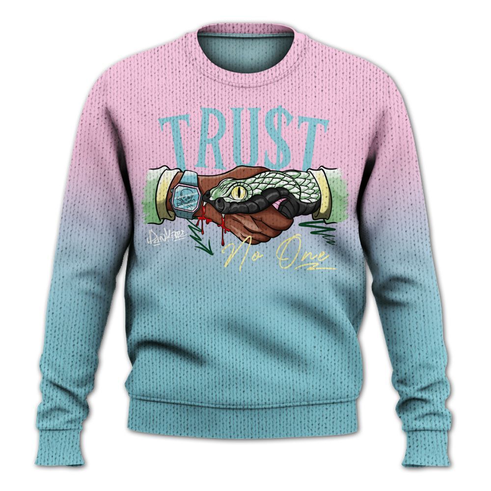 Knitted Sweater To Match SB Dunk Low Visty - Snake Trust No One Drip