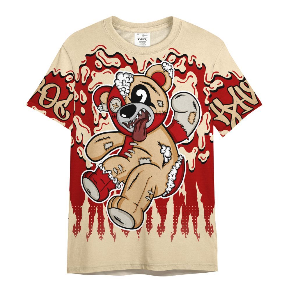 Shirt To Match Dunk Low Strawberry Waffle - Havok Bear Dripping All Over Print