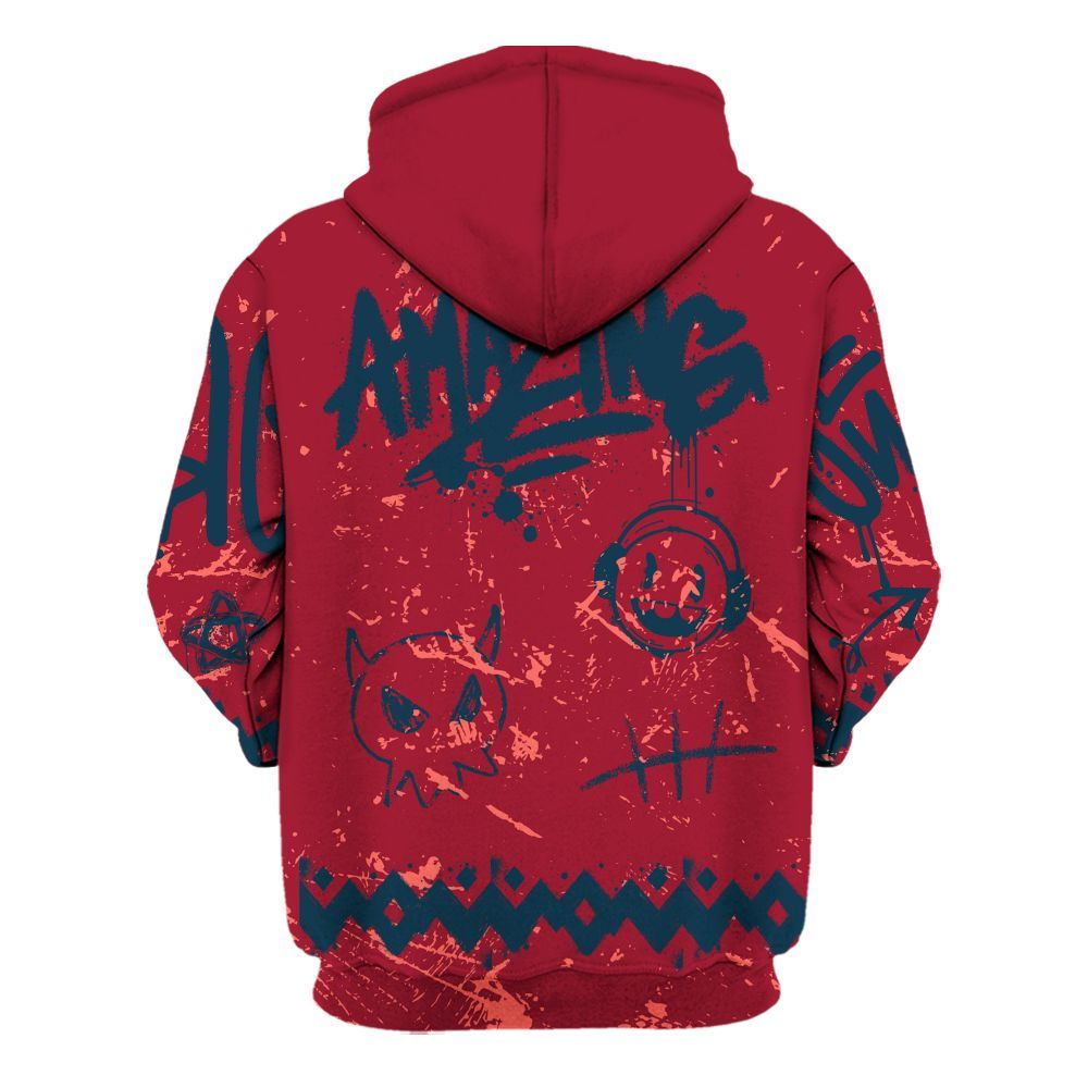 Hoodie To Match Mid Multi Color 2022 1s - Friday Sneaker Crayon All Over Print