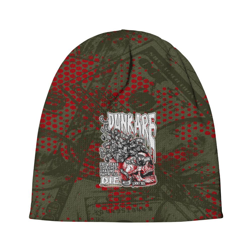 Beanie Hat To Match Low OG Medium Olive 1s - From Rags To Riches Graphic
