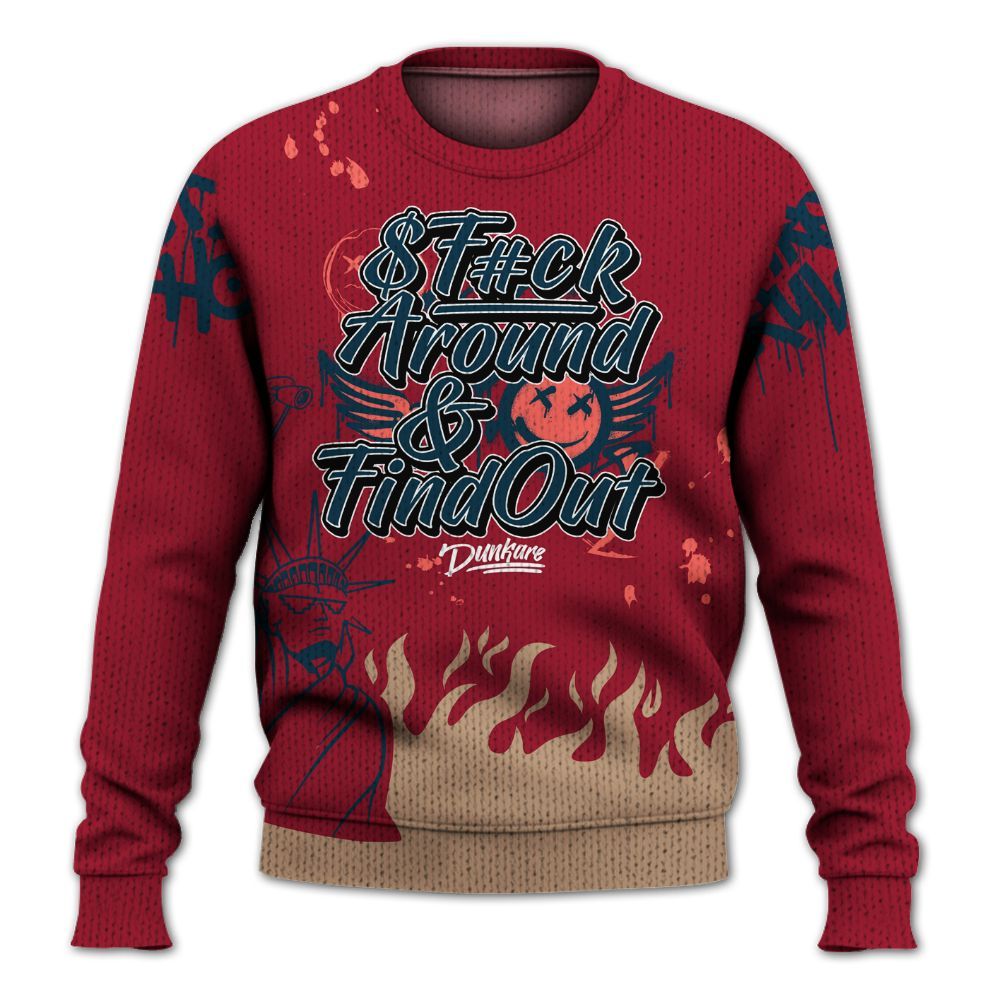 Knitted Sweater To Match Mid Multi Color 2022 1s - Graphic Fck Around Find Out