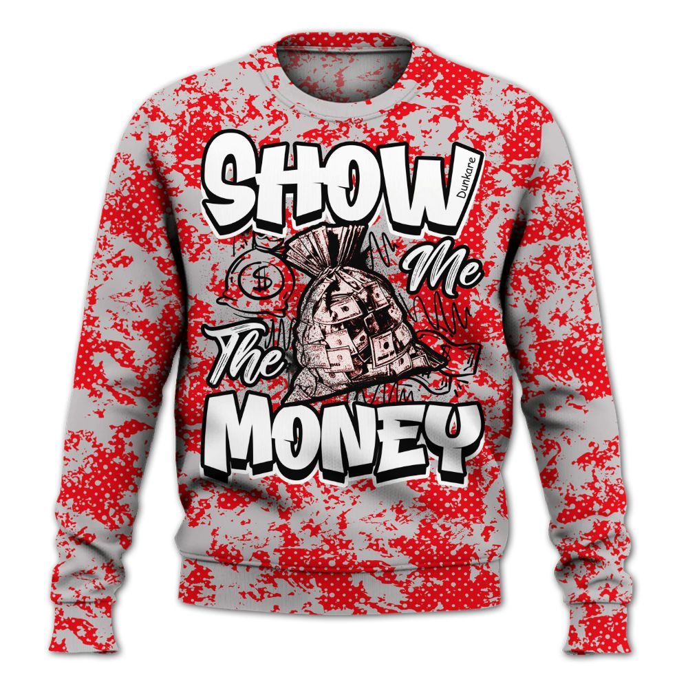 Sweatshirt To Match Air Max 1 Low Poly - Show Me The Money Retro All Over Print