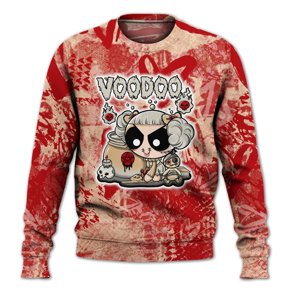 Sweatshirt To Match Dunk Low Strawberry Waffle - Voodooz Heart Grunge All Over Print