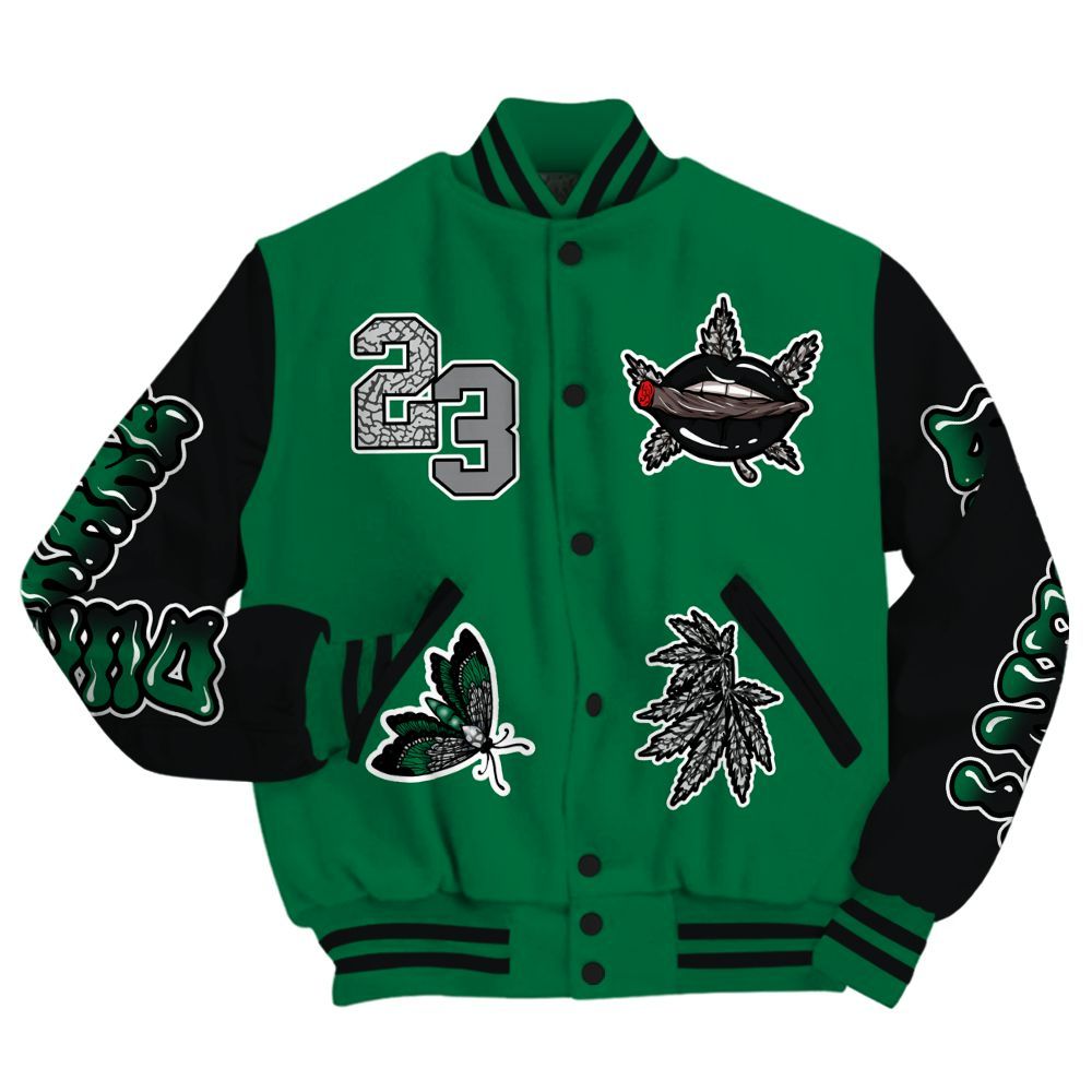 Varsity Jacket To Match Pine Green 3s - Bluntz Unique All Over Print