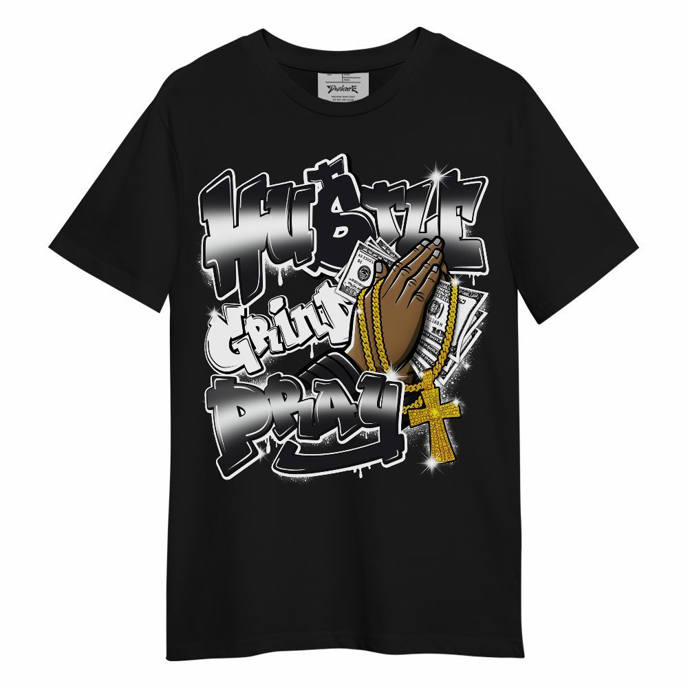 Shirt To Match White Thunder 4s - Hustle, Money Pray Streetwear Unisex Shirt
