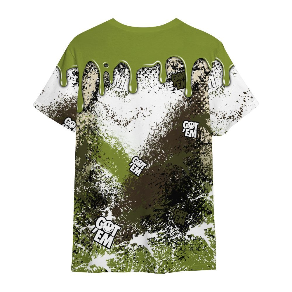 Shirt To Match SB Dunk Low Asparagus - Dripping 23 Drip All Over Print