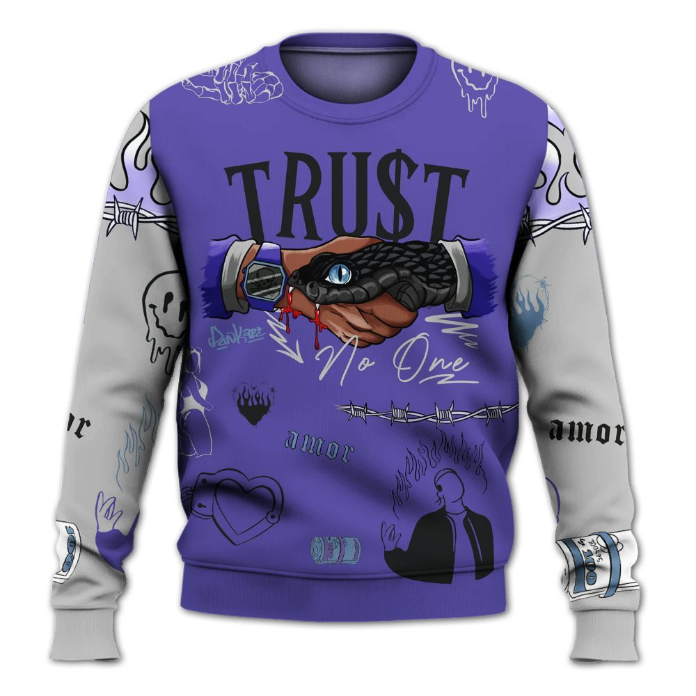 Sweatshirt To Match Retro Concord 5s - Snake Trust No One All Over Print