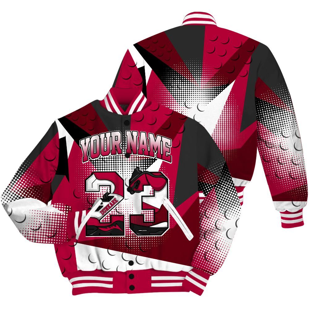 Varsity Jacket To Match Retro Chicago 2s Shirt, Poly Custom Name Number 23 5s All Over Print