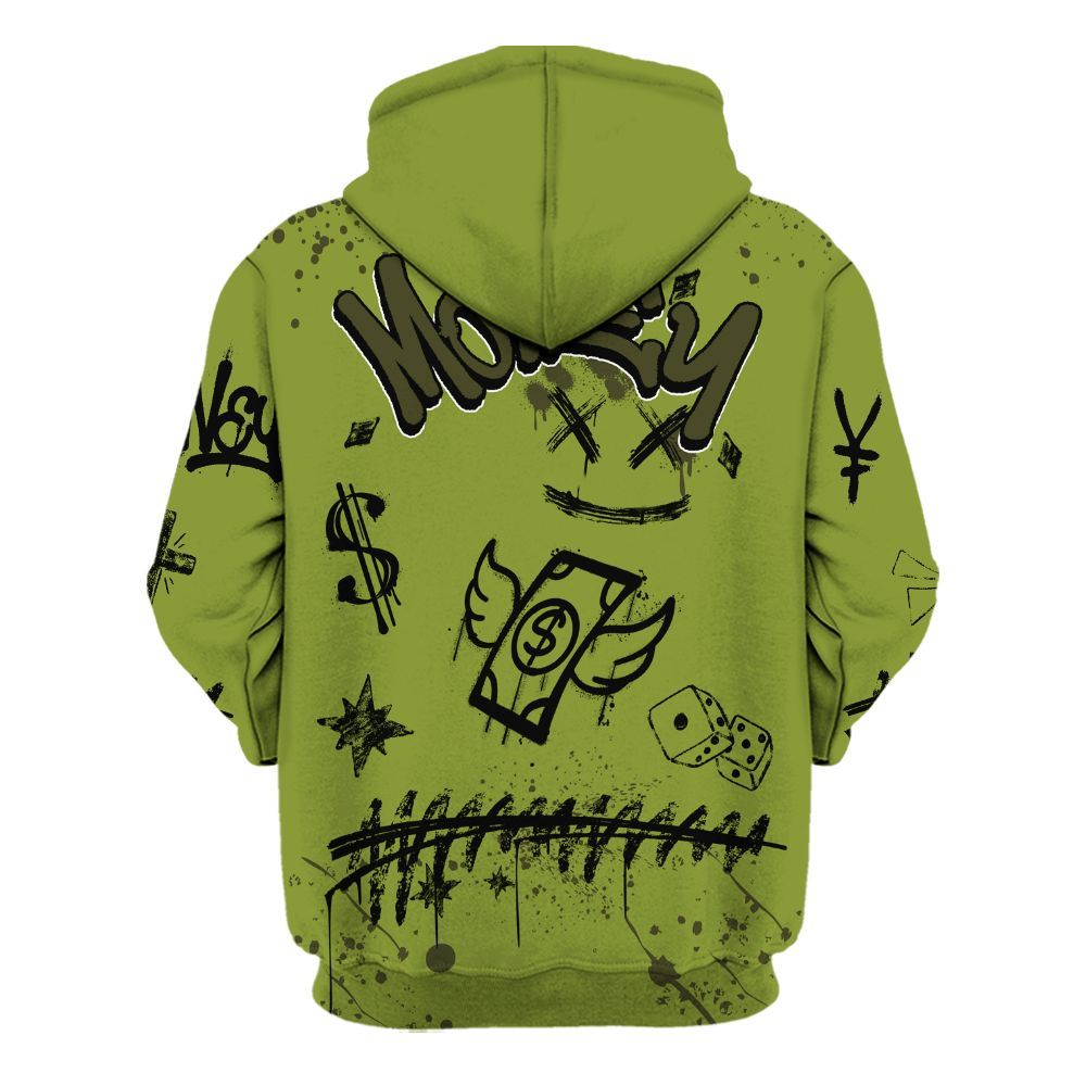 Hoodie To Match SB Dunk Low Asparagus - Everybody Paid In Full Crayon All Over Print