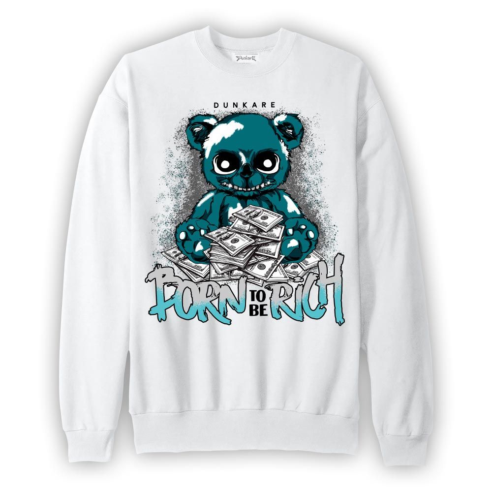Sweatshirt To match Oxidized Green 4s Sweatshirt - Born To Be Rich Bear Graphic 2902 NCMD