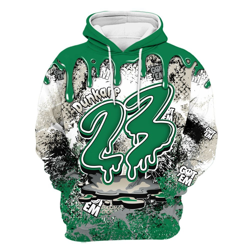 Hoodie To Match Lucky Green 2s - Dripping 23 Drip All Over Print