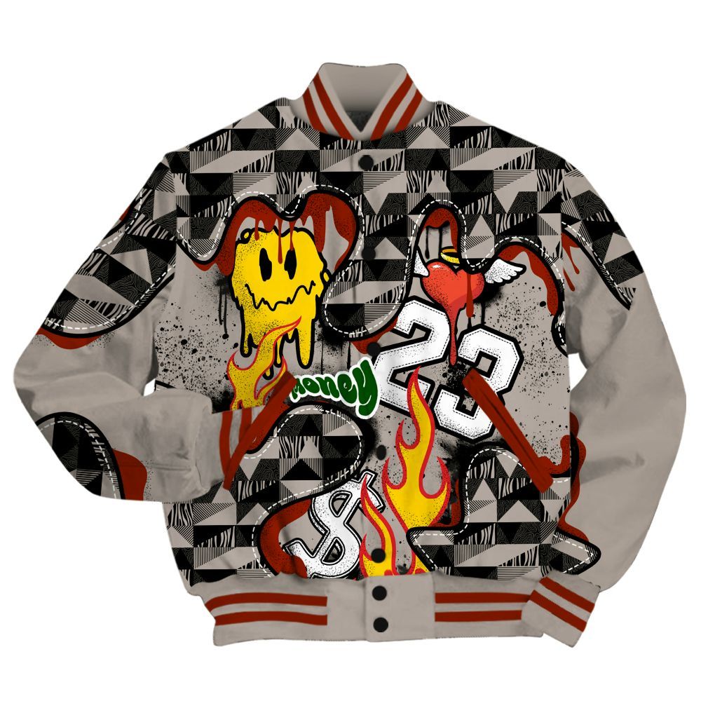 Varsity Jacket To Match El Grito 5s - 23 Smile Burning Heart All Over Print