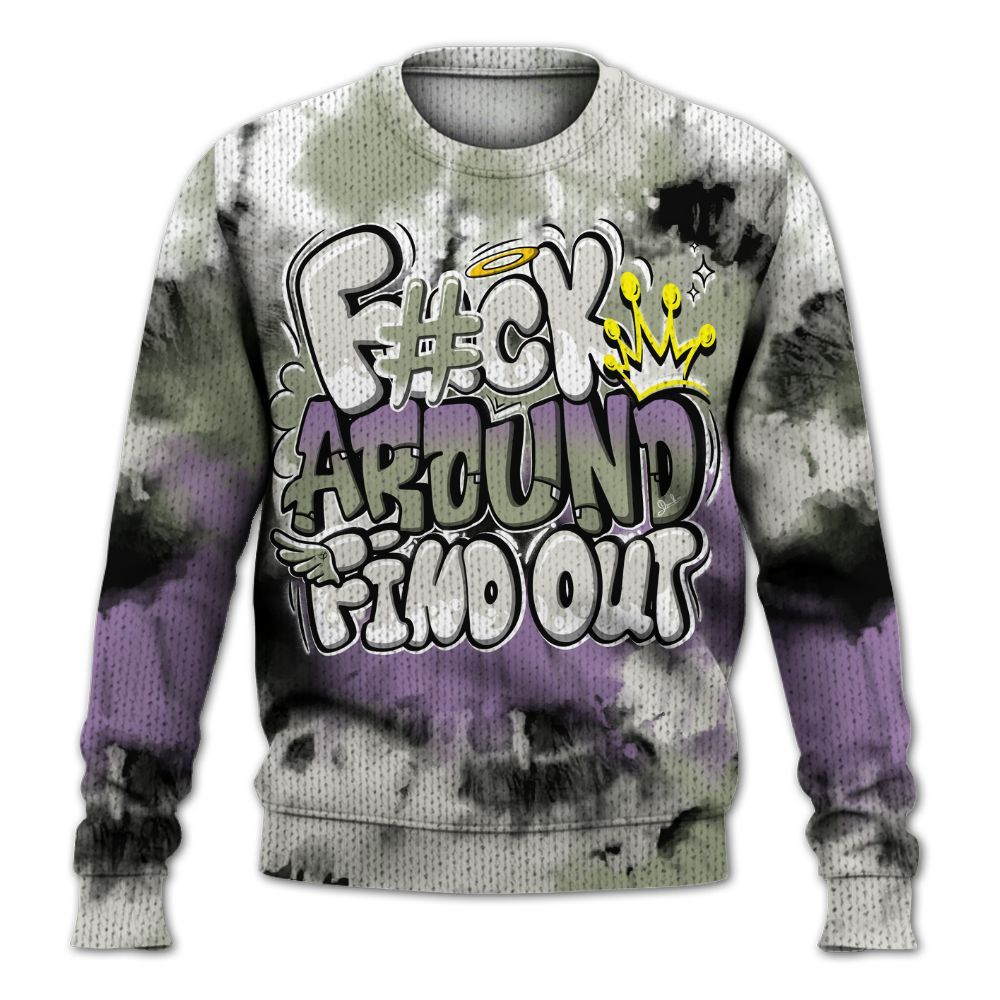 Knitted Sweater To Match Dunk Low Floral Swoosh 2025 - Tie Dye FK Around Find Out